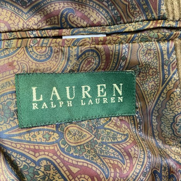 Lauren Ralph Lauren Corduroy Blazer Jacket 2 Button Brown 42S - Picture 4 of 6